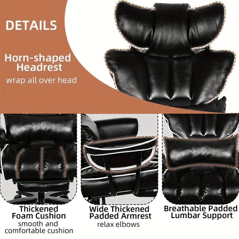 Silla de oficina grande y alta para personas pesadas Silla ejecutiva de oficina con respaldo alto Silla de oficina ergonómica de alta resistencia con reposapiés