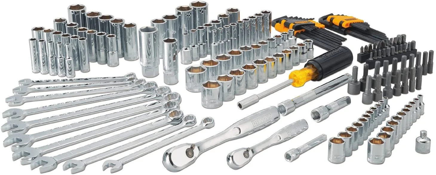 Dewalt Juego de herramientas mecánicas + Kit Taladro Atornillador y Llave de Impacto Inalámbrico 20V MAX* DCK240C2