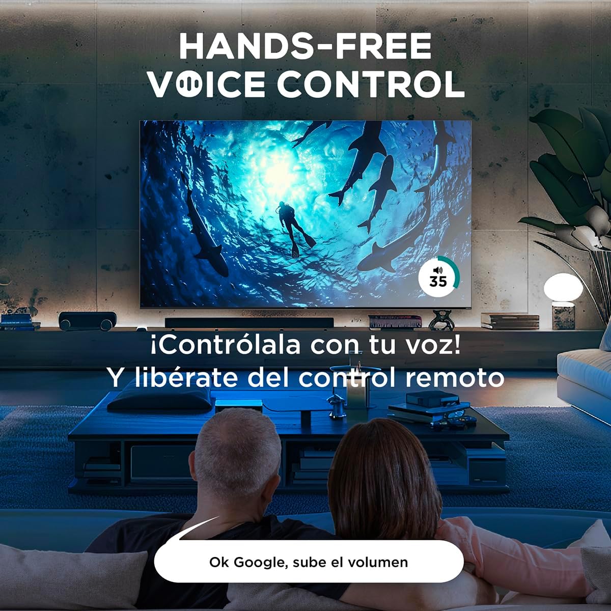 TCL Smart TV Pantalla 55" 55Q650G Google TV QLED Compatible con Alexa