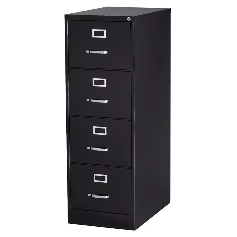 Archivero Metálico 4 Gavetas Oficio Almendra/negro/gri Hirsh