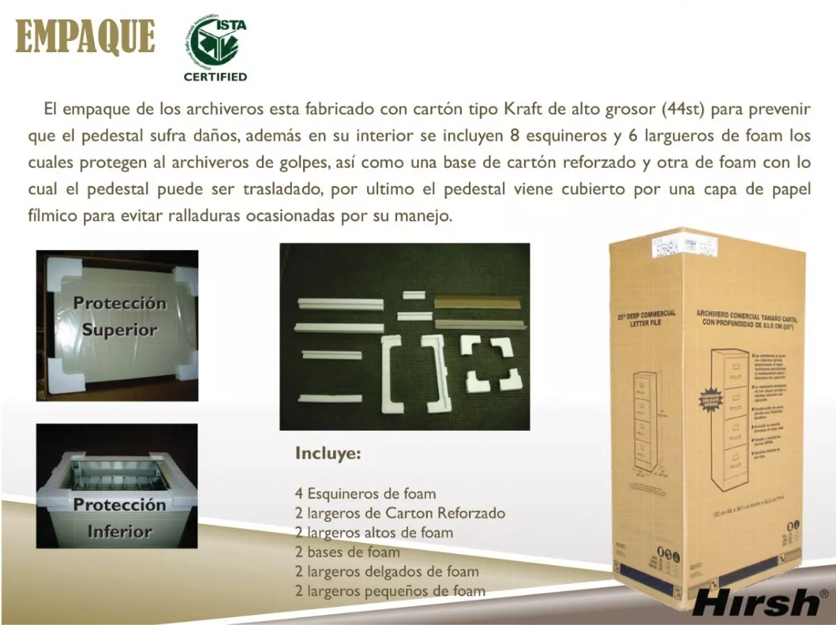 Archivero Metálico 4 Gavetas Oficio Almendra/negro/gri Hirsh