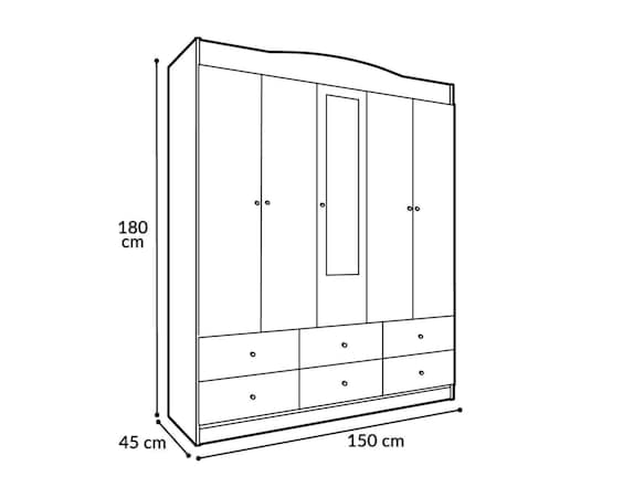 Ropero Mobi Valencia Chocolate 150 cm
