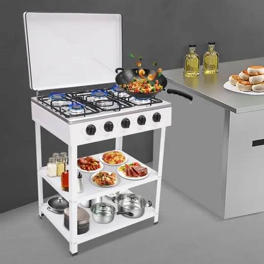 1 Pieza Estufa de Camping al Aire Libre con Estufa de 5 Quemadores, Estufa Portátil para Saltear, Cocinar Pasta, Cocinar Sopa, Etc., Adecuada para Acampar, Pescar, Viajes en RV y Otras Actividades al Aire Libre. (Manguera no incluida)