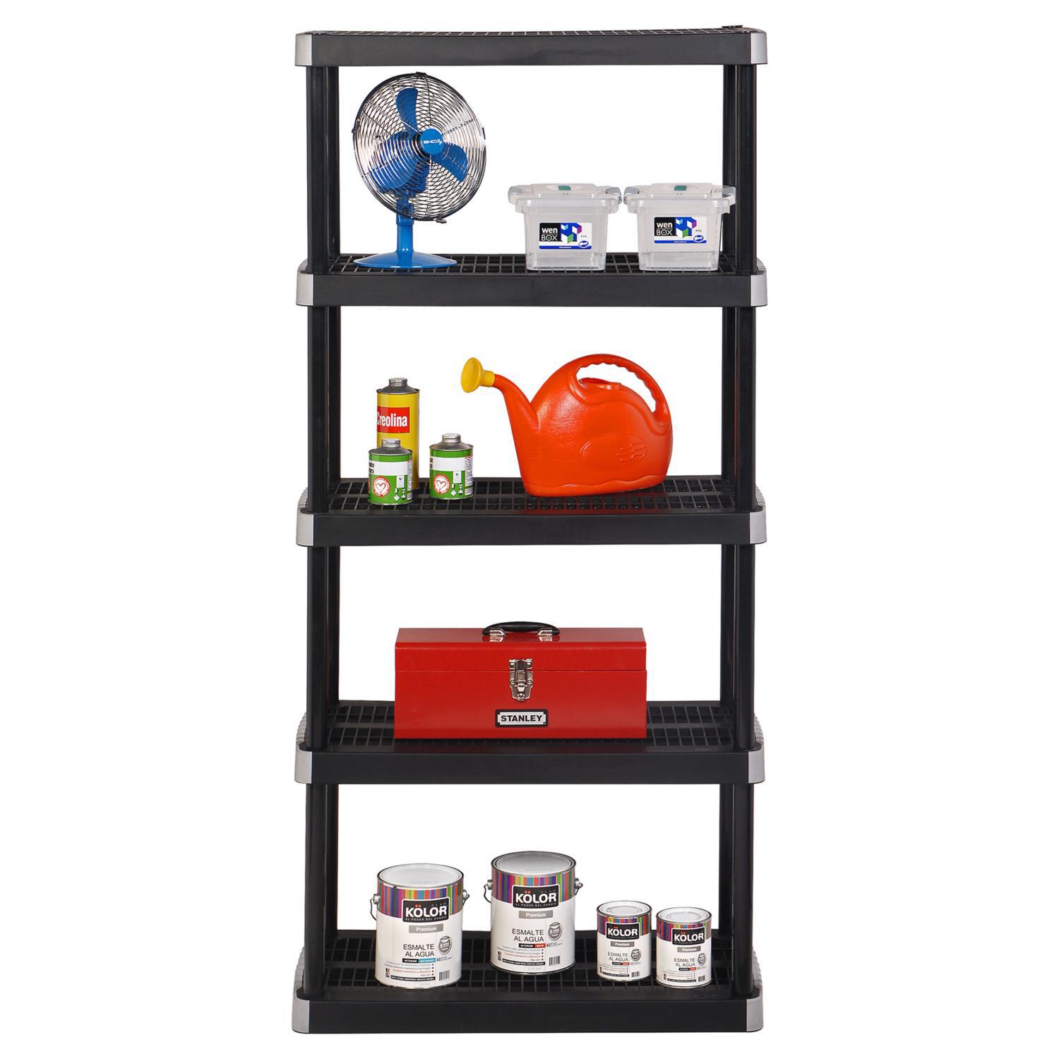 Estante 91x48x186 cm 5 repisas plástico