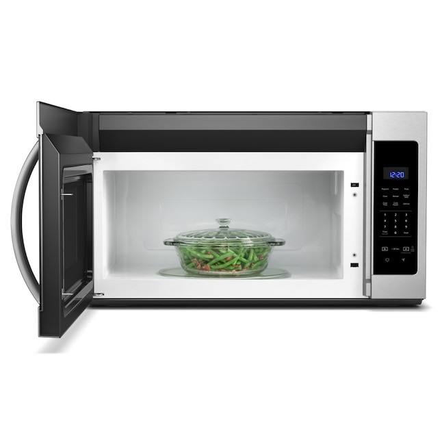 Ventilador de 2 velocidades, 1.7 pies cúbicos, 1000 vatios, 29.94 pulgadas, microondas para colocar sobre la cocina (acero inoxidable resistente a huellas dactilares)