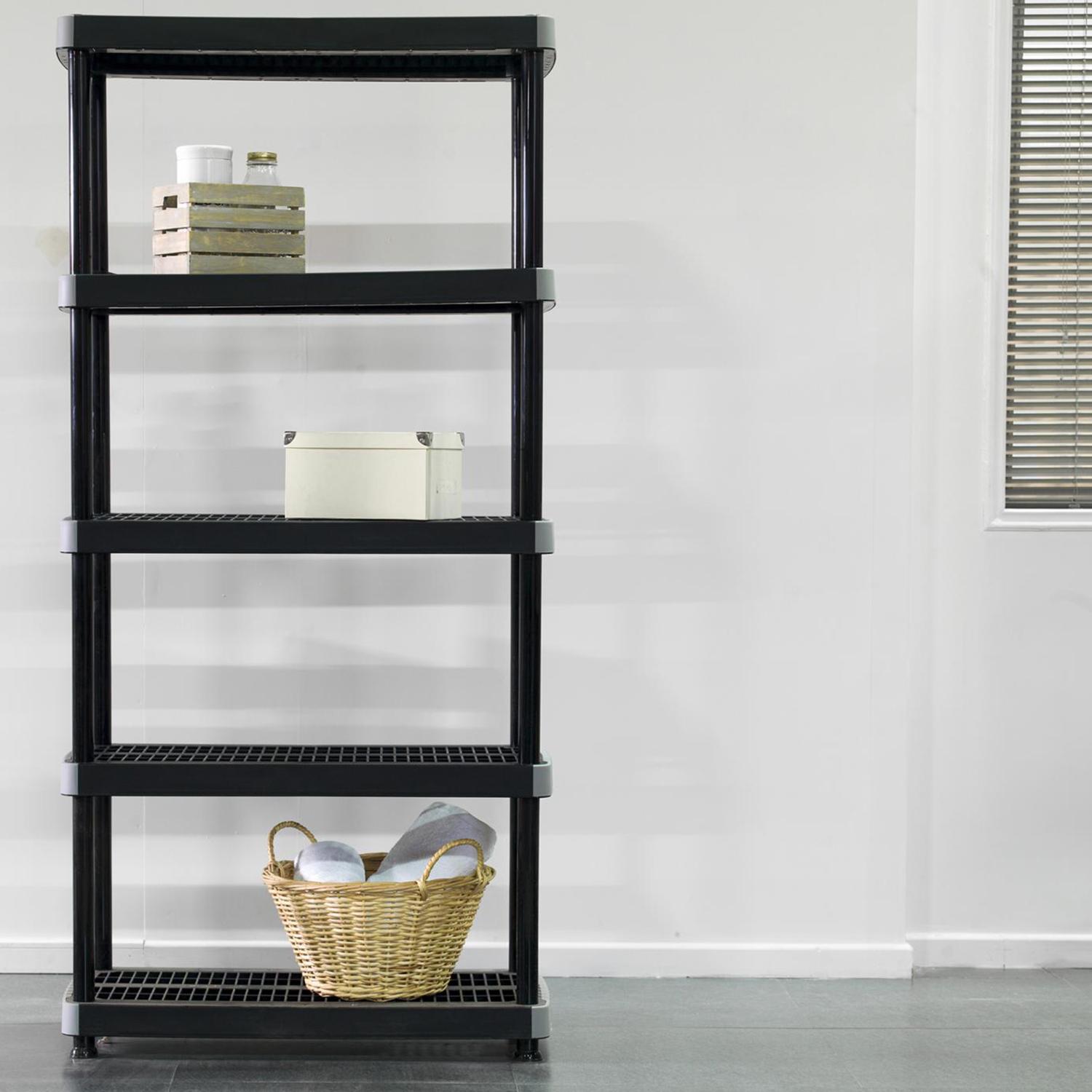 Estante 91x48x186 cm 5 repisas plástico