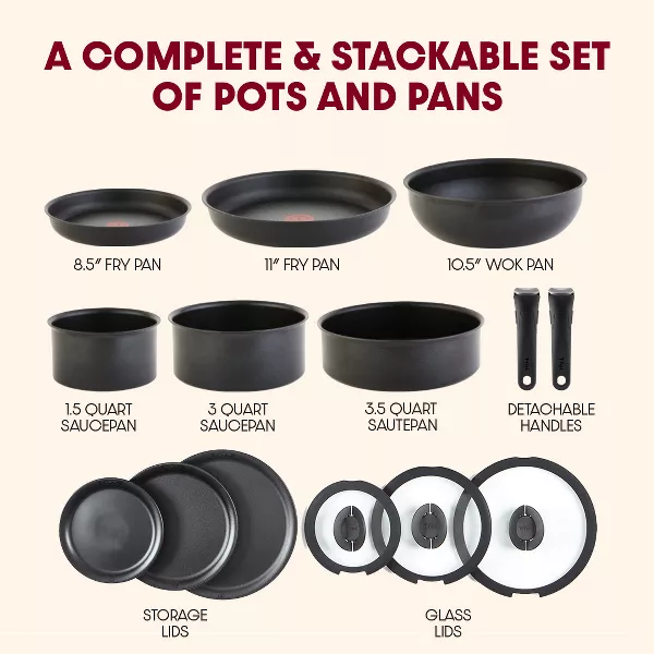 Juego de utensilios de cocina antiadherentes Ingenio Expertise de 14 piezas