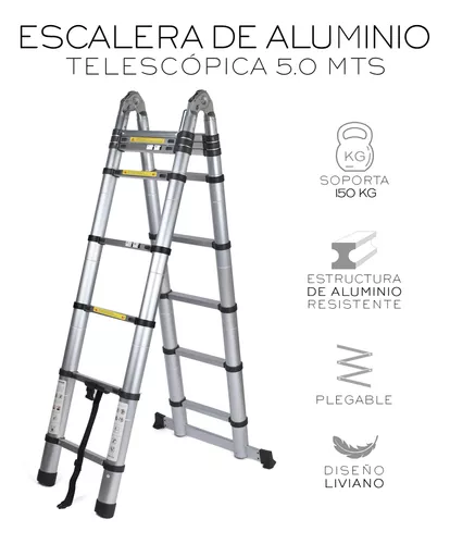 Escalera Telescopica De 5 Metros Tipo Tijera