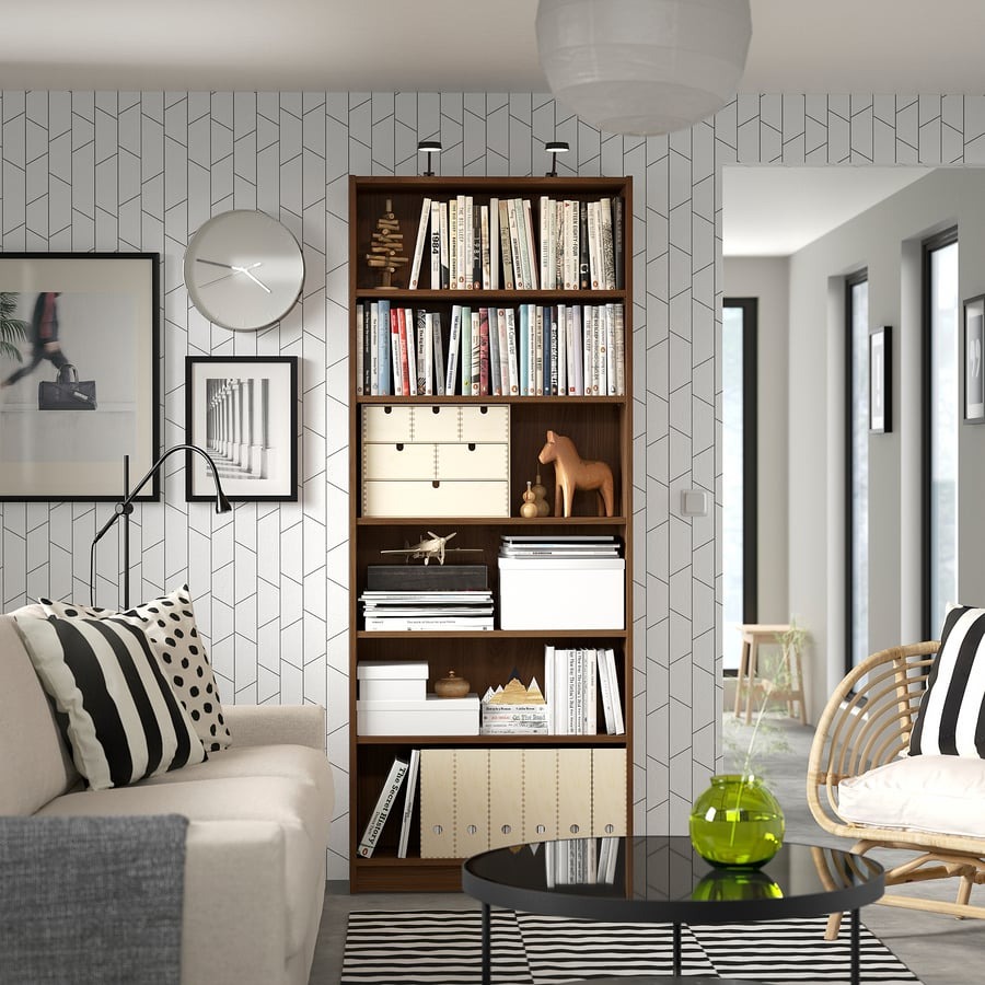 Librero, blanco, 80x28x202 cm