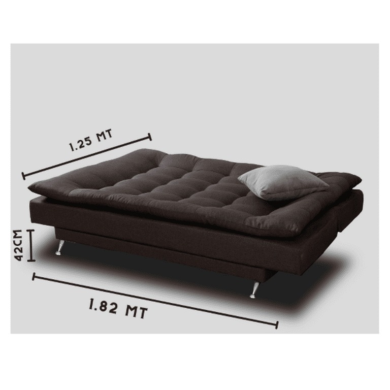 Sofá Cama M & E MUEBLES Carmen Chocolate Matrimonial 3 Posiciones