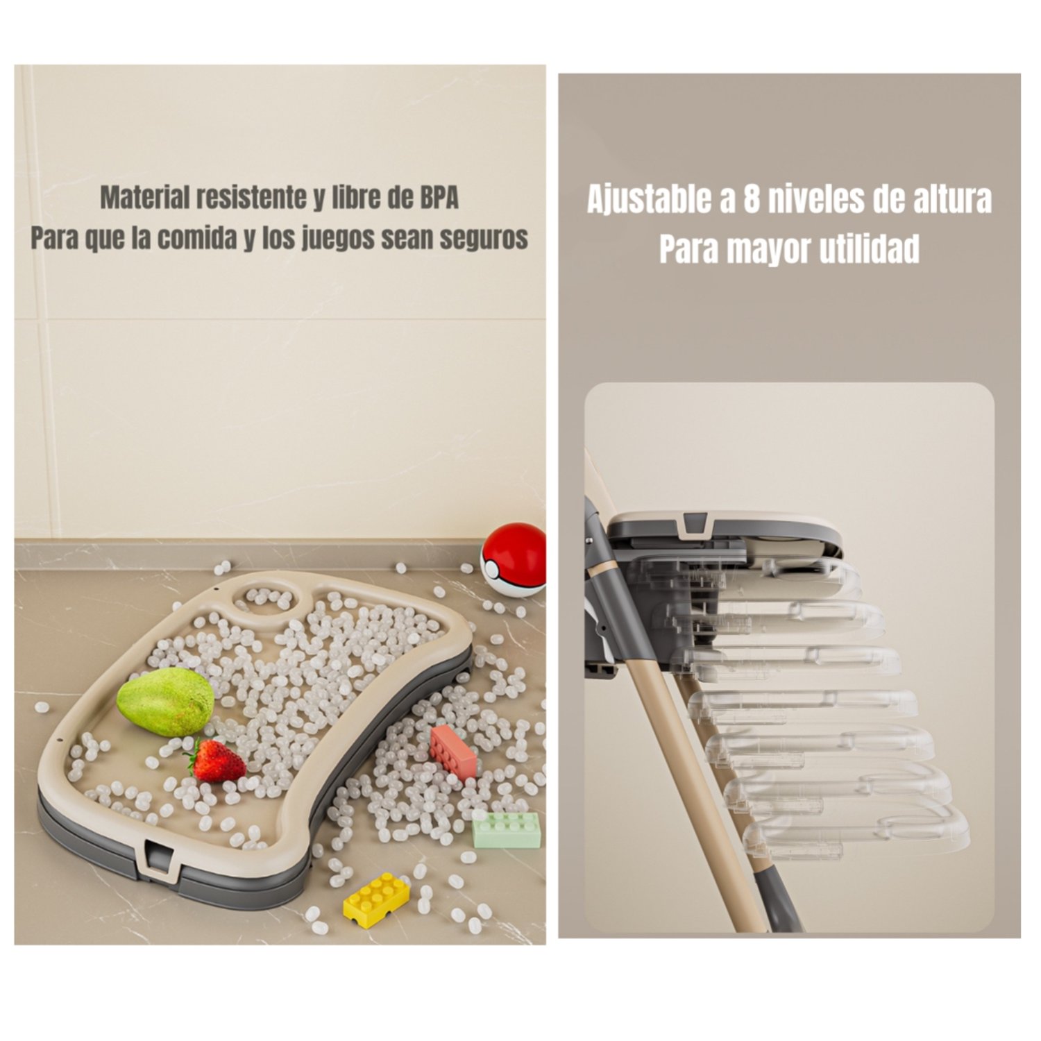 Silla De Comer Reclinable Plegable