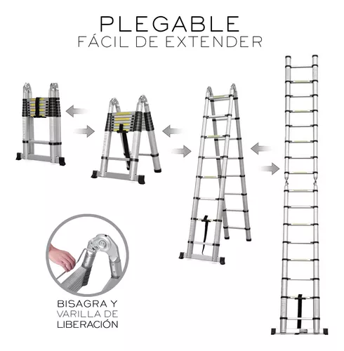 Escalera Telescopica De 5 Metros Tipo Tijera