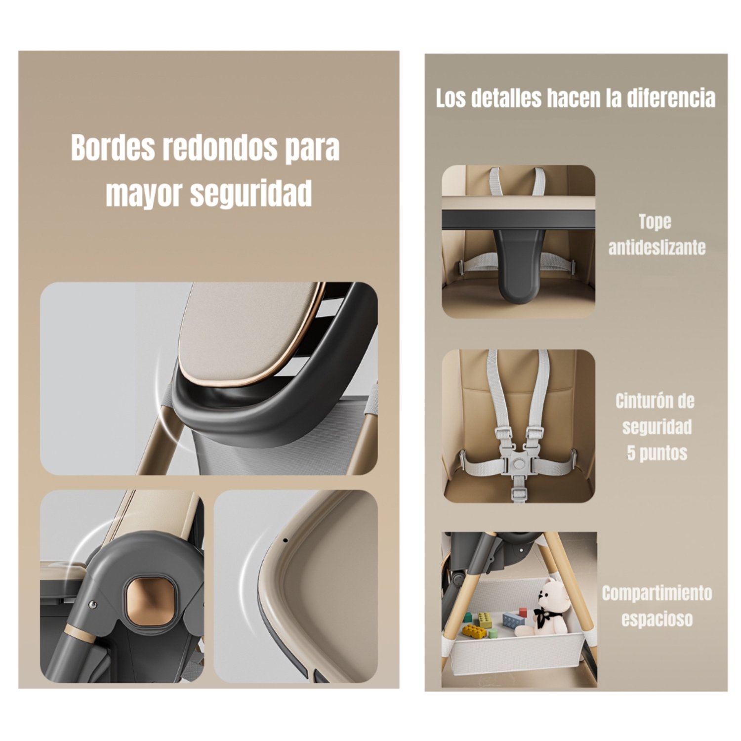 Silla De Comer Reclinable Plegable