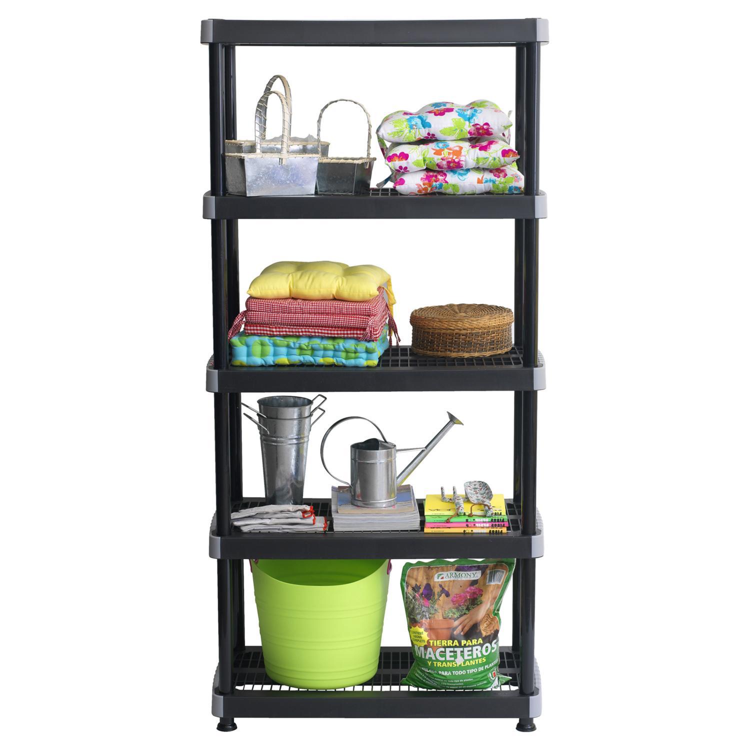 Estante 91x48x186 cm 5 repisas plástico