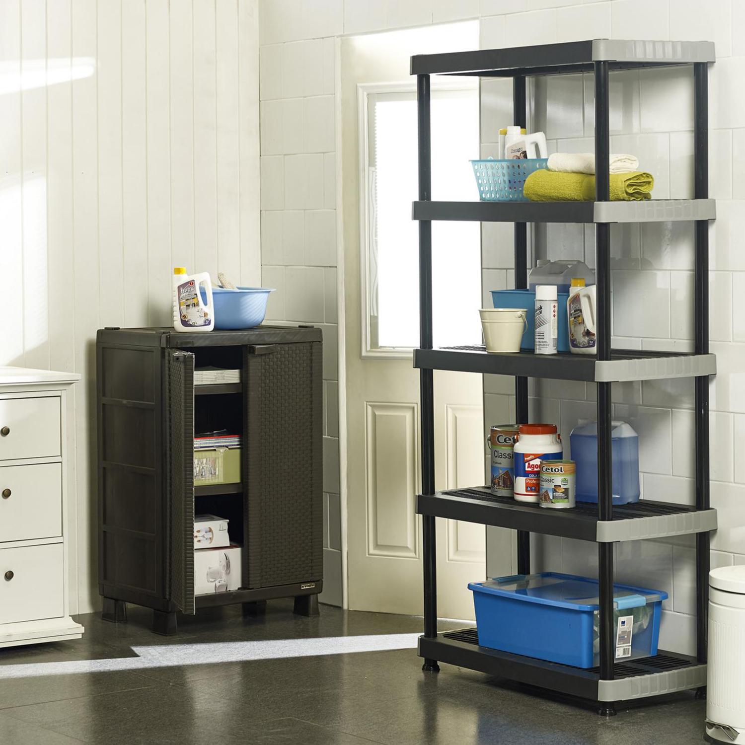 Estante 91x48x186 cm 5 repisas plástico