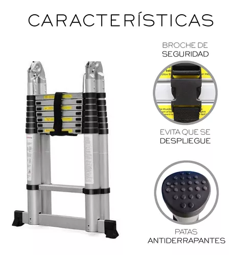Escalera Telescopica De 5 Metros Tipo Tijera