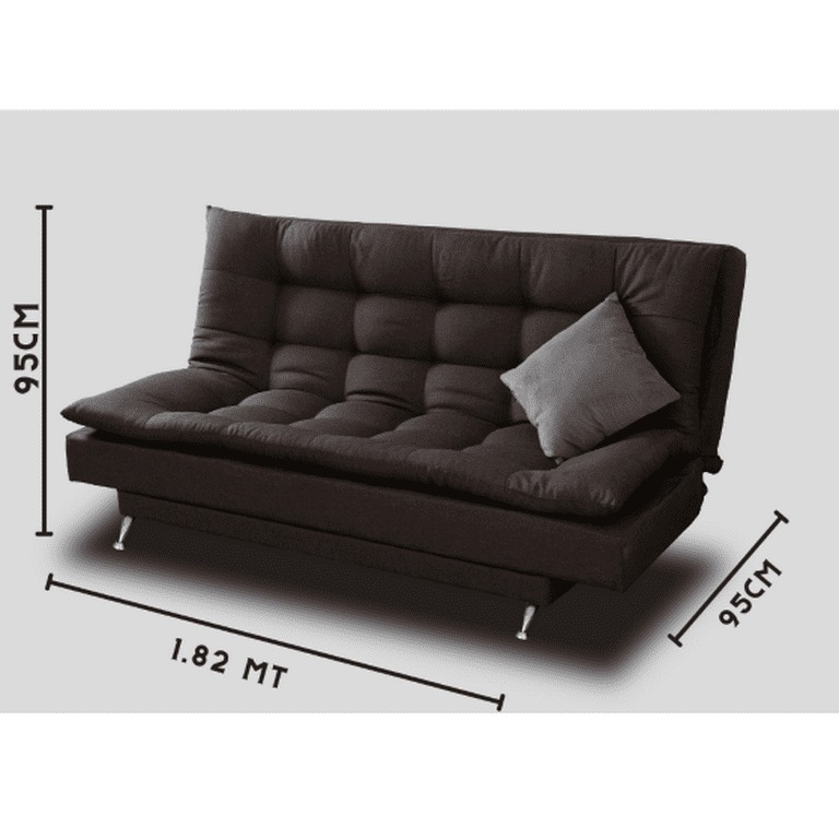 Sofá Cama M & E MUEBLES Carmen Chocolate Matrimonial 3 Posiciones