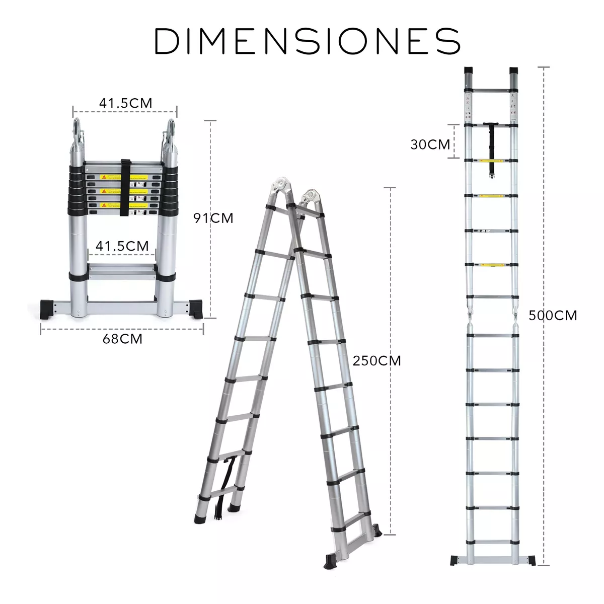 Escalera Telescopica De 5 Metros Tipo Tijera