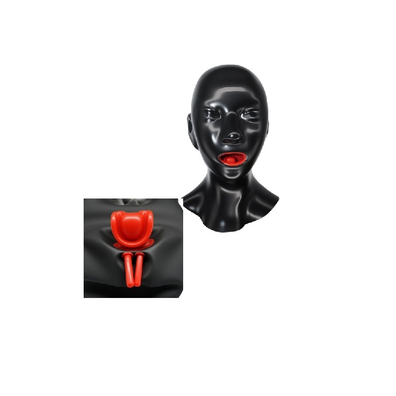 Latex Women's Headgear With Braces And Nasal Tubes
