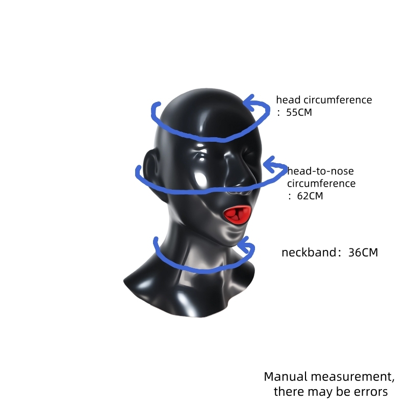 Latex Women's Headgear With Braces And Nasal Tubes