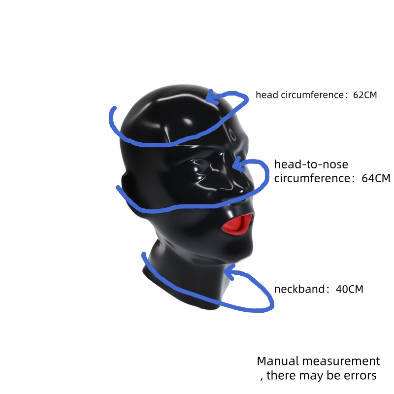 Latex Men's Headgear With Braces And Nasal Tubes