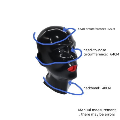 Latex Men's Headgear With Braces And Nasal Tubes