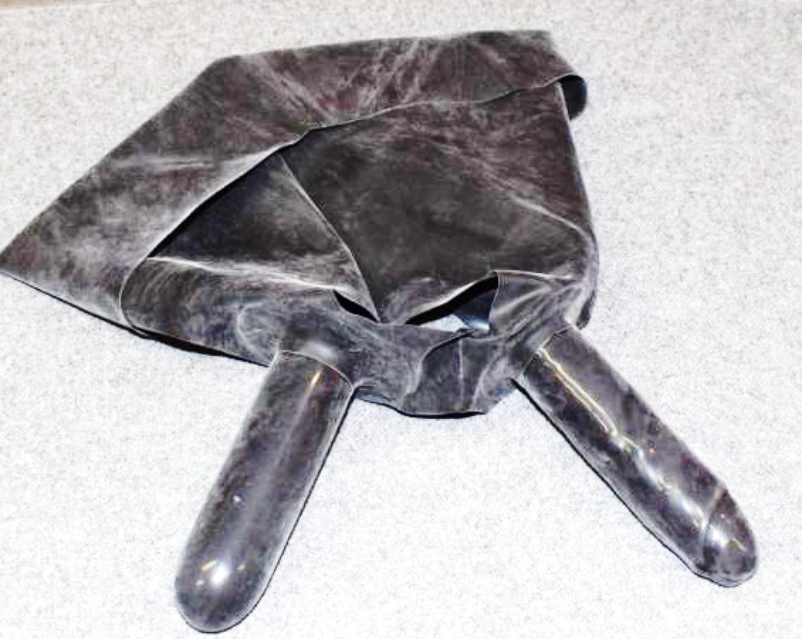 Latex Underpants With Two Dildo Sleeves ( PL90-032 )