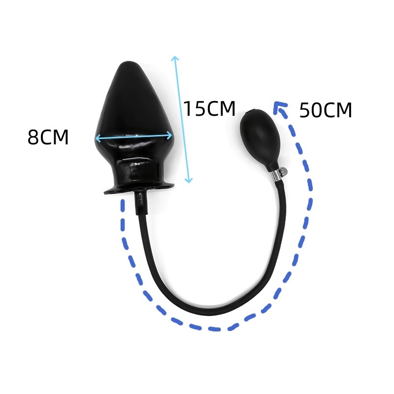 Latex Inflatable Anal Plug ( NO. 318,  Hollow, 8cm )