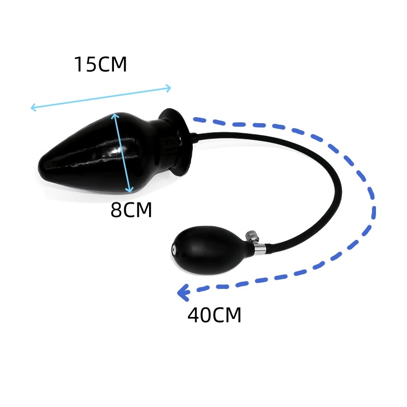 Latex Inflatable Anal Plug ( NO. 319, Solid, 8cm )