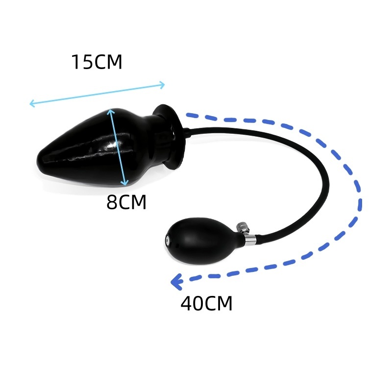 Latex Inflatable Anal Plug ( NO. 319, Solid, 8cm )