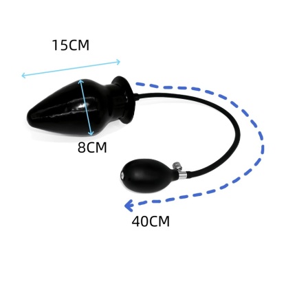 Latex Inflatable Anal Plug ( NO. 319, Solid, 8cm )