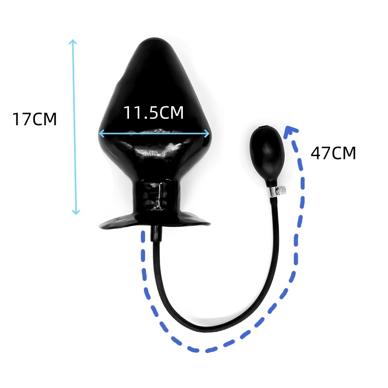 Latex Inflatable Anal Plug ( NO. 323, Solid )