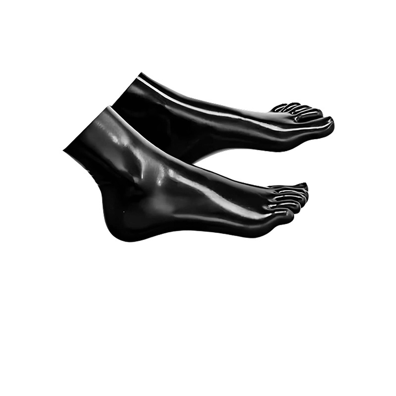 Latex Short Socks With Toes