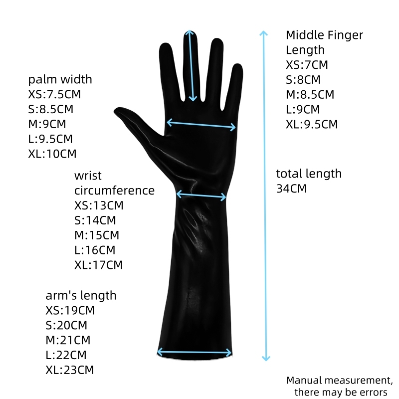 Latex Short Gloves
