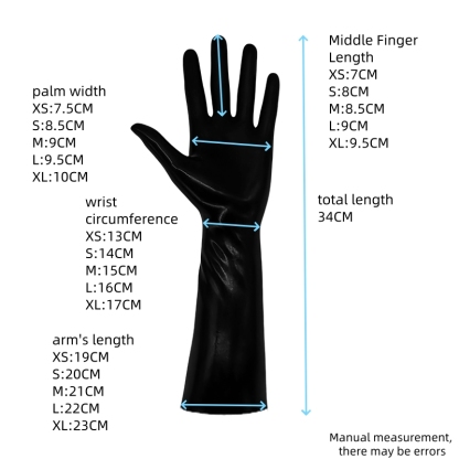 Latex Short Gloves