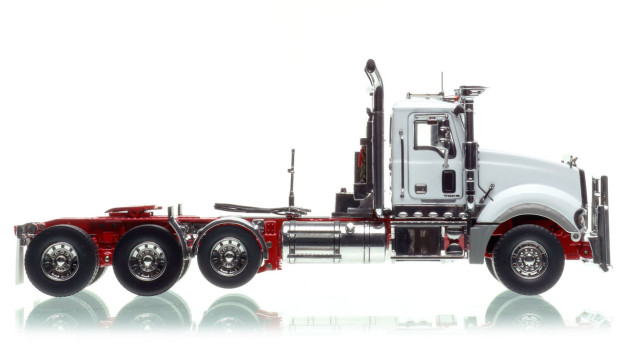 Mack Titan Tri-axle Tractor - White over Red