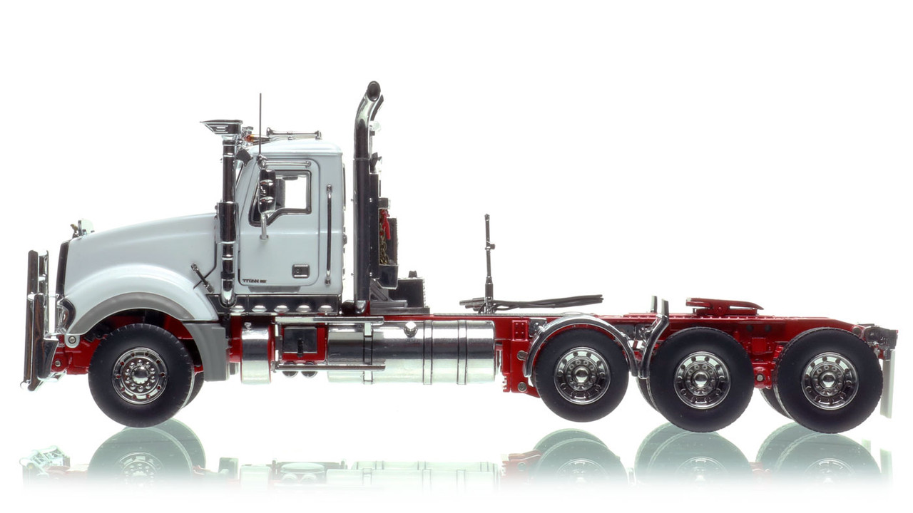 Mack Titan Tri-axle Tractor - White over Red