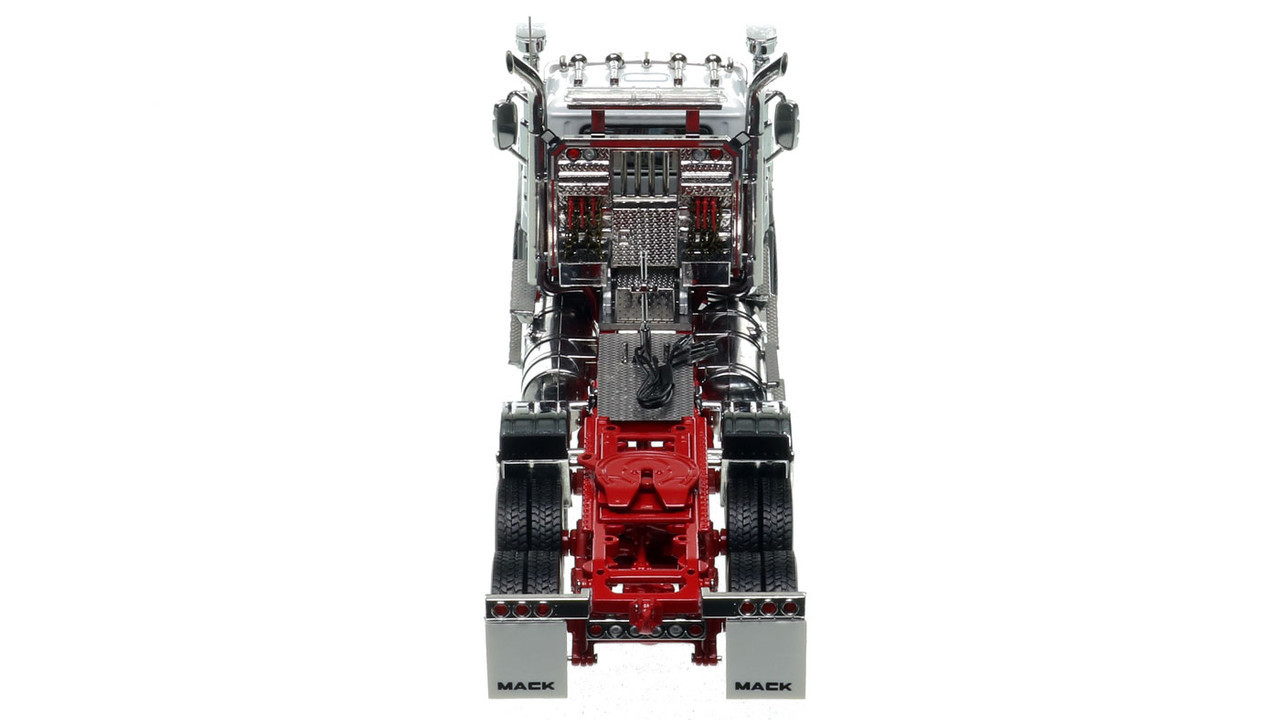 Mack Titan Tri-axle Tractor - White over Red