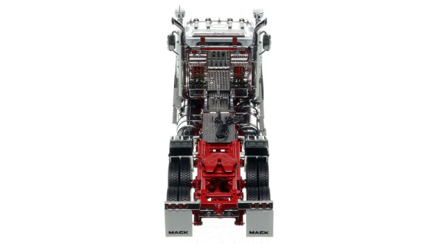 Mack Titan Tri-axle Tractor - White over Red