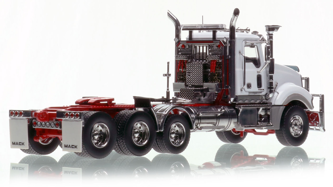 Mack Titan Tri-axle Tractor - White over Red