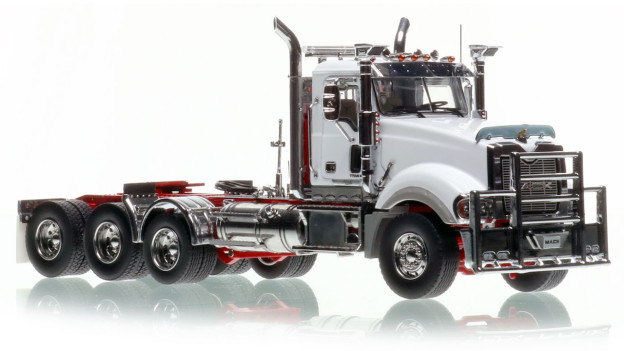 Mack Titan Tri-axle Tractor - White over Red