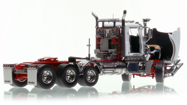Mack Titan Tri-axle Tractor - White over Red