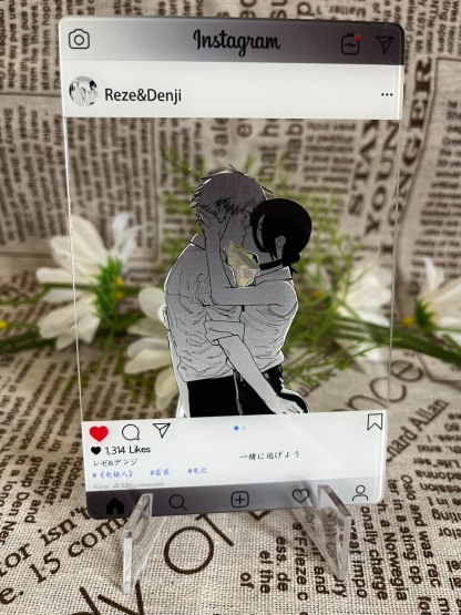 RESE × DENJI ACRYLIC DISPLAY CARD (INS STYLE) | CHAINSAW MAN-Uraldept Trendy Clothing Store
