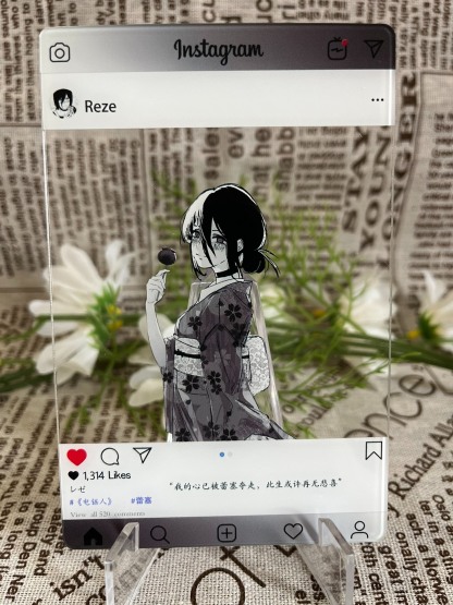 RESE × DENJI ACRYLIC DISPLAY CARD (INS STYLE) | CHAINSAW MAN-Uraldept Trendy Clothing Store
