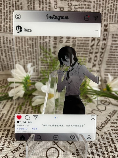 RESE × DENJI ACRYLIC DISPLAY CARD (INS STYLE) | CHAINSAW MAN-Uraldept Trendy Clothing Store