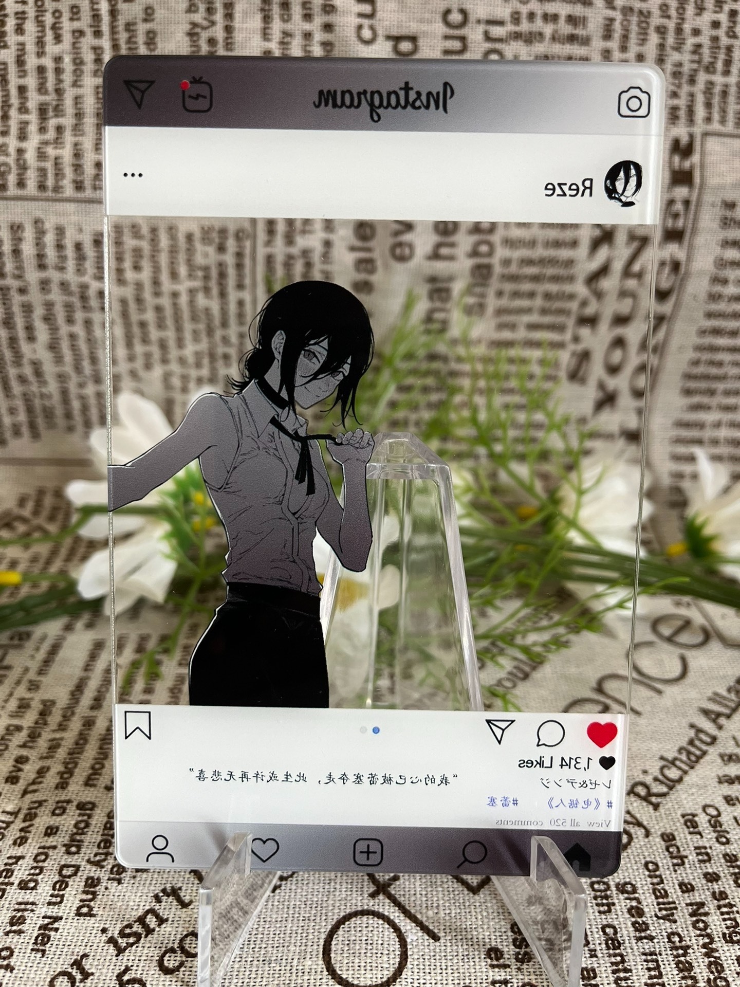 RESE × DENJI ACRYLIC DISPLAY CARD (INS STYLE) | CHAINSAW MAN-Uraldept Trendy Clothing Store