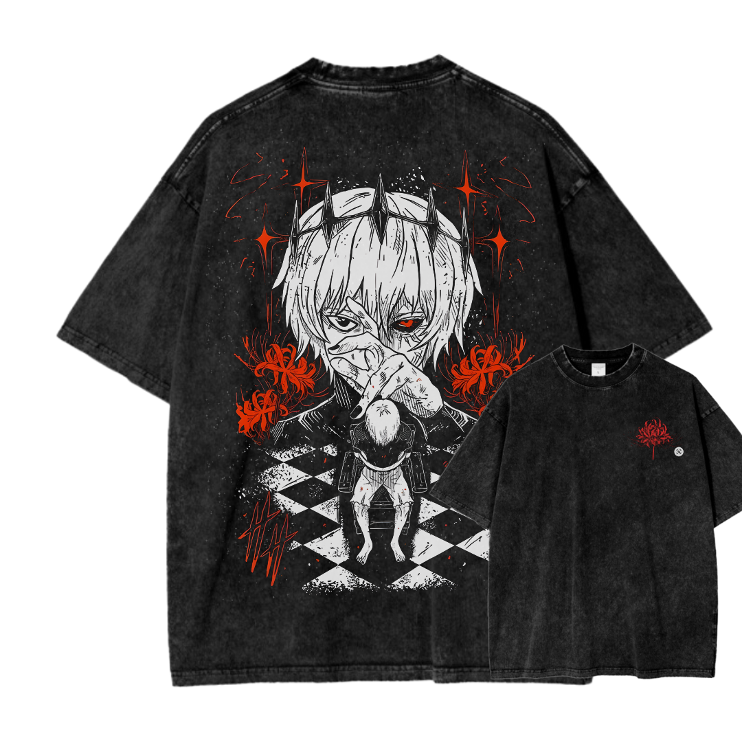 Kaneki Ken Vintage Washed Oversized T-Shirt | Tokyo Ghoul-Uraldept Trendy Clothing Store