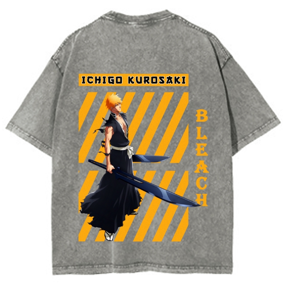 BIEASH ICHIGO Washed Shirt-Uraldept Trendy Clothing Store