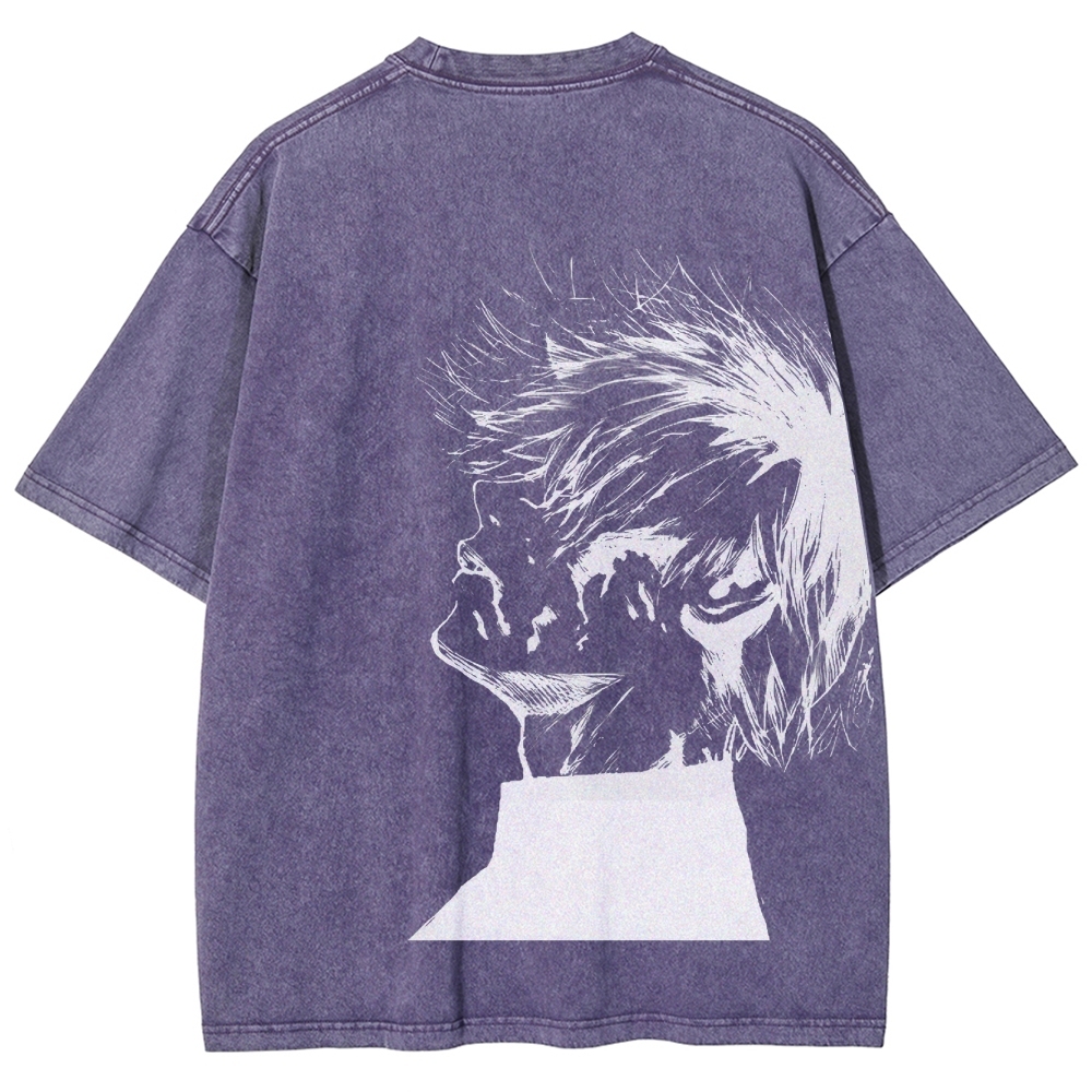 Tokyo Ghoul Kaneki Ken Streetwear Washed Vintage Tee-Uraldept Trendy Clothing Store