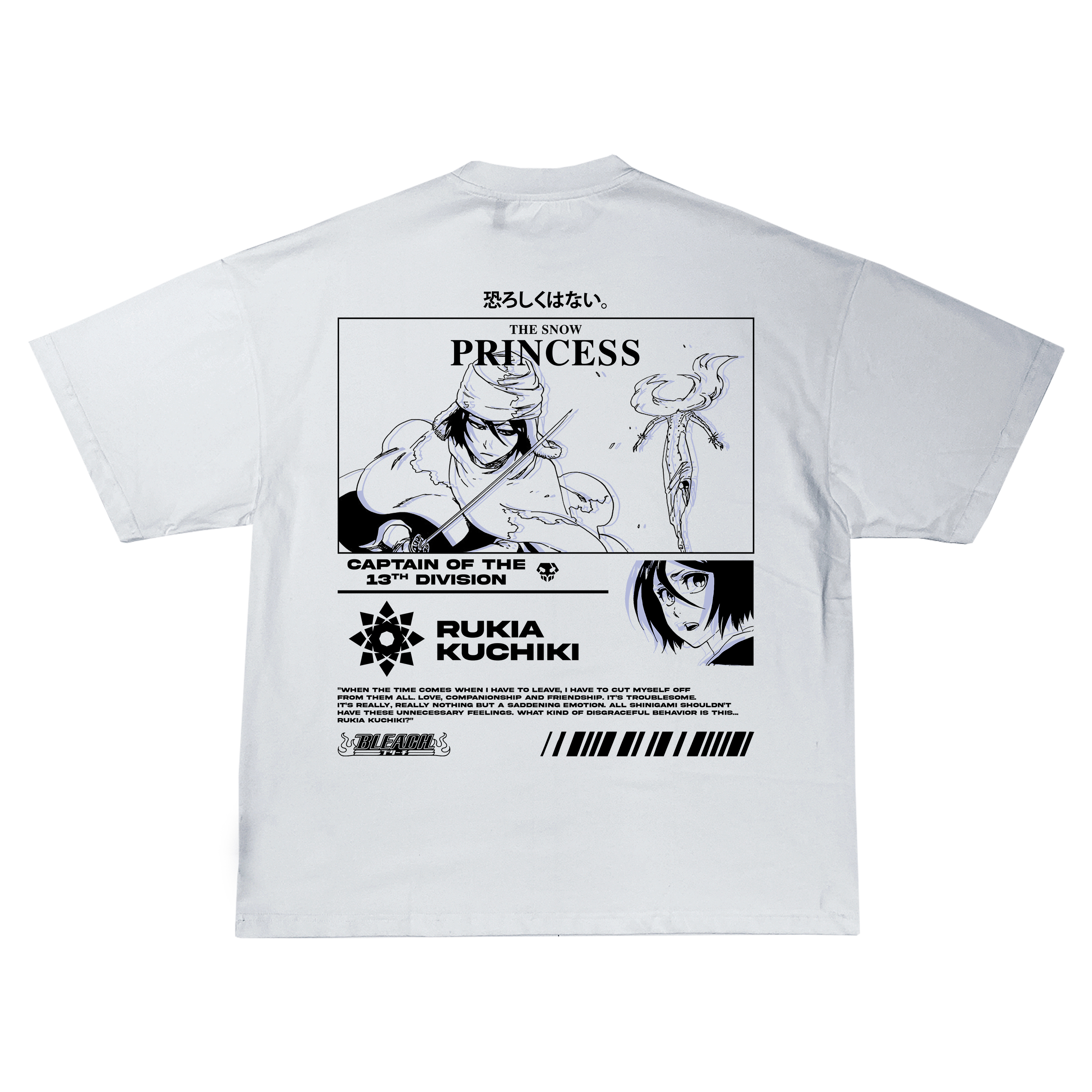 Rukia Kuchiki Bleach | White T-Shirt TYBW-Uraldept Trendy Clothing Store